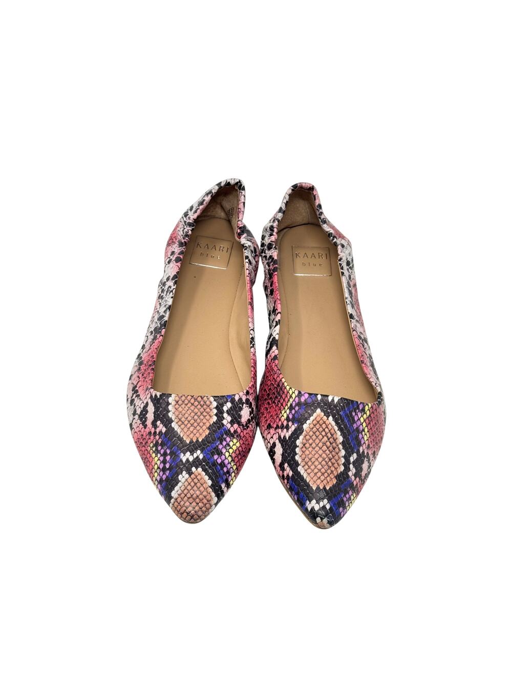 Kaari Blue Jessica Faux Snakeskin Printed Ballet Flat Size 9.5
